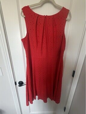 Wisp Women Coral Dress Size 16W Eyelet Wedding Guest Party Travel